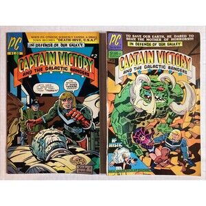 Captain Victory Vol. 1 No. 2 & 3 (1982) Pacific Comic Book Set, PC • Ms. Mystic